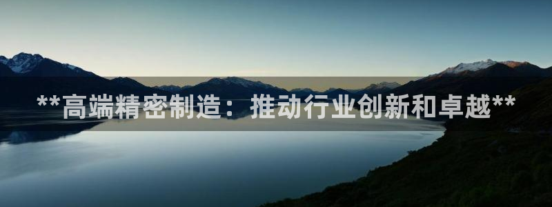 彩神ix能赚钱吗：**高端精密制造：推动行业创新和卓越**