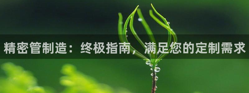 彩神vll首页环球：精密管制造：终极指南，满足您的定制需求