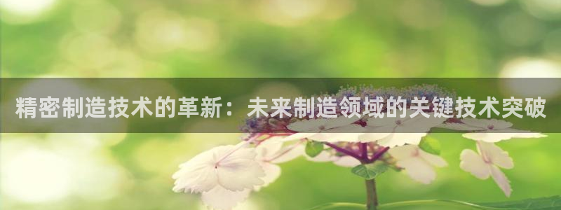 彩神通官网下载：精密制造技术的革新：未来制造领域的关键技术突破