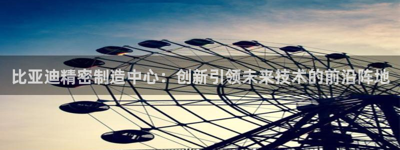 彩神8是正规平台吗知乎：比亚迪精密制造中心：创新引领未来技术的前沿阵地