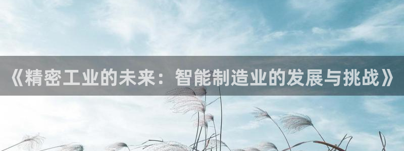 彩神争霸官方登录：《精密工业的未来：智能制造业的发展与挑战》