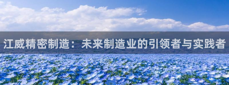 彩神iv能赚钱吗：江威精密制造：未来制造业的引领者与实践者