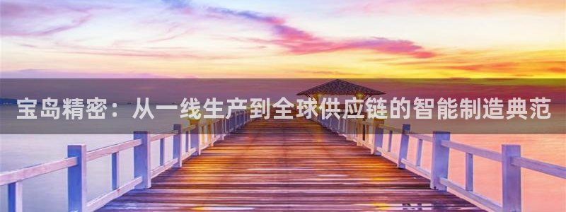 彩神平台是什么套路：宝岛精密：从一线生产到全球供应链的智能制造典范